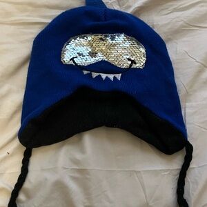 Source Unknown Blue Hat with Silver Sequin Design